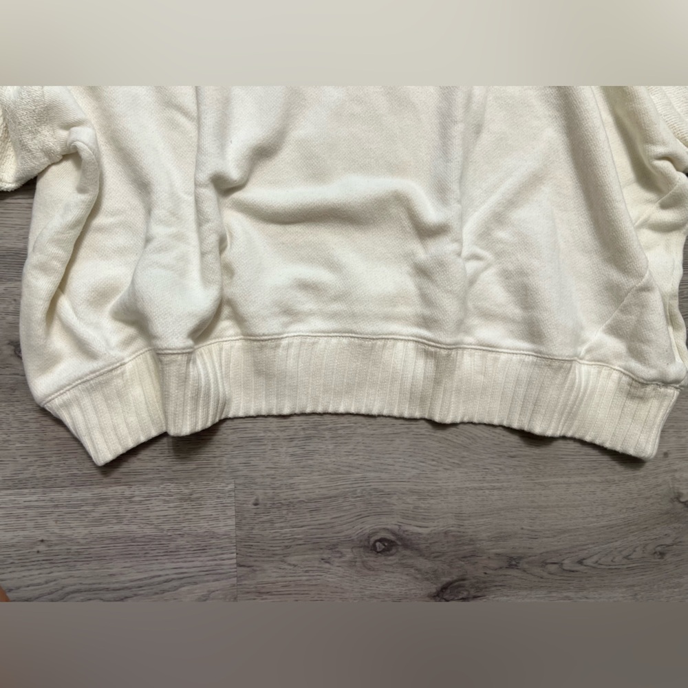 Free People Womens Cream Cold Shoulder Knit Sweater Size M - Picture 4 of 9